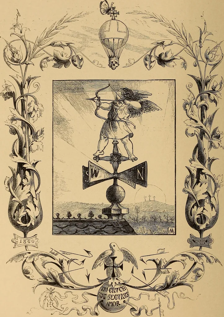 An illustration from Quarles' emblems: illustrated by Charles Bennett and W. Harry Rogers, 1861, leaf 127