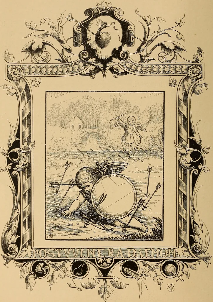 An illustration from Quarles' emblems: illustrated by Charles Bennett and W. Harry Rogers, 1861, leaf 131