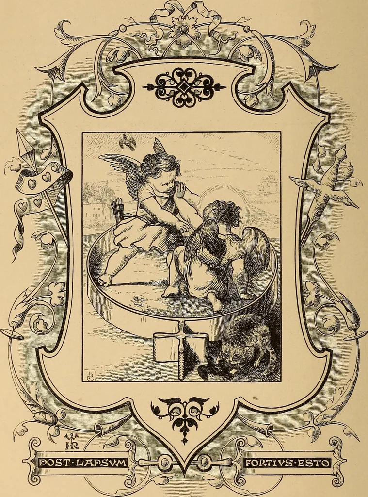 An illustration from Quarles' emblems: illustrated by Charles Bennett and W. Harry Rogers, 1861, leaf 135