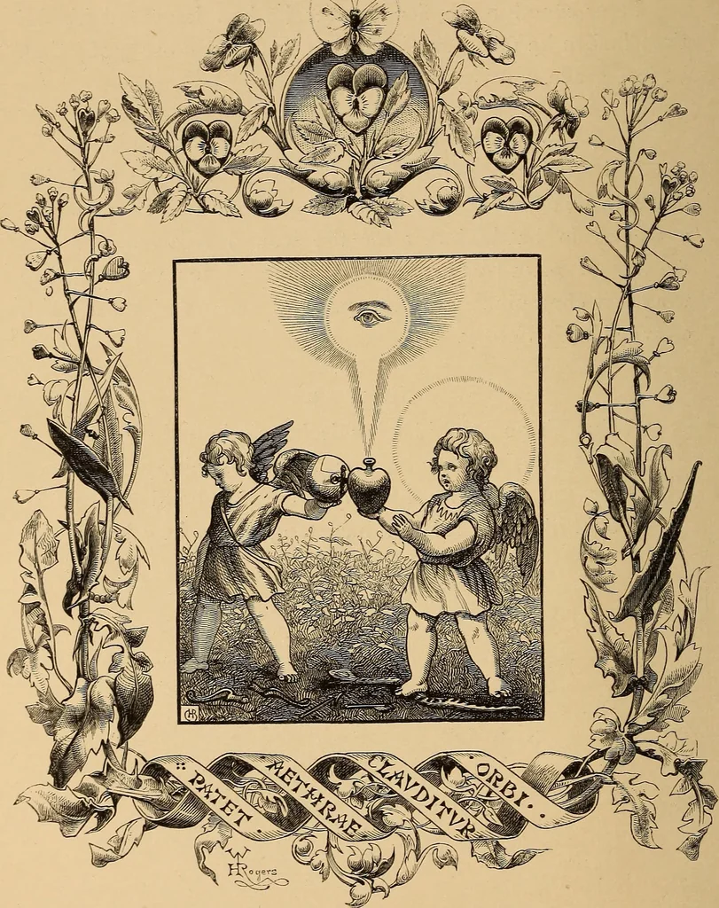 An illustration from Quarles' emblems: illustrated by Charles Bennett and W. Harry Rogers, 1861, leaf 139