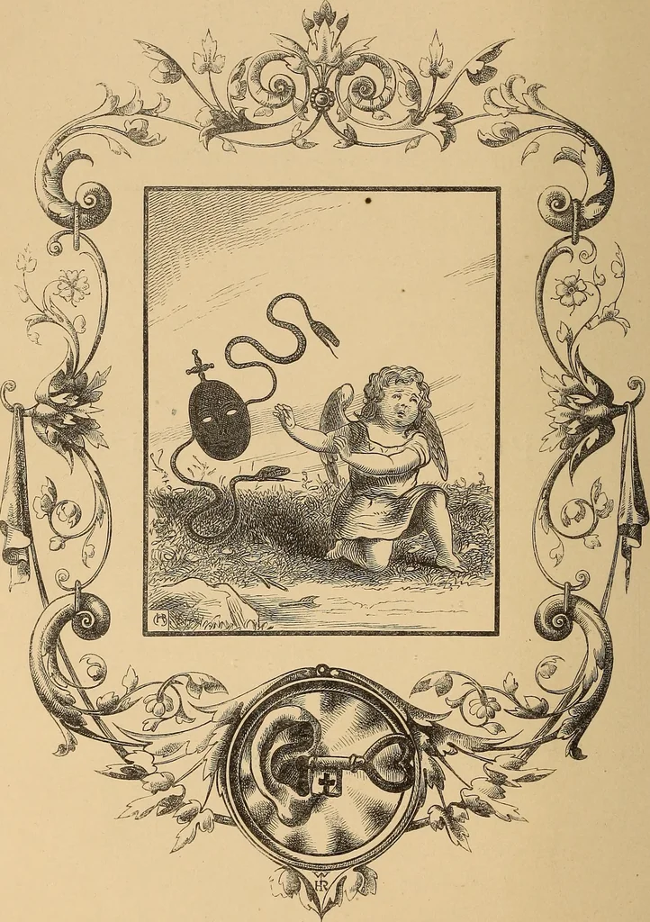 An illustration from Quarles' emblems: illustrated by Charles Bennett and W. Harry Rogers, 1861, leaf 145