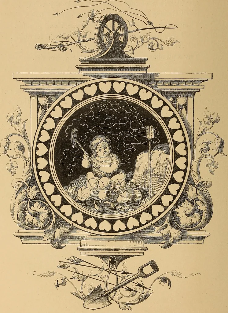 An illustration from Quarles' emblems: illustrated by Charles Bennett and W. Harry Rogers, 1861, leaf 161