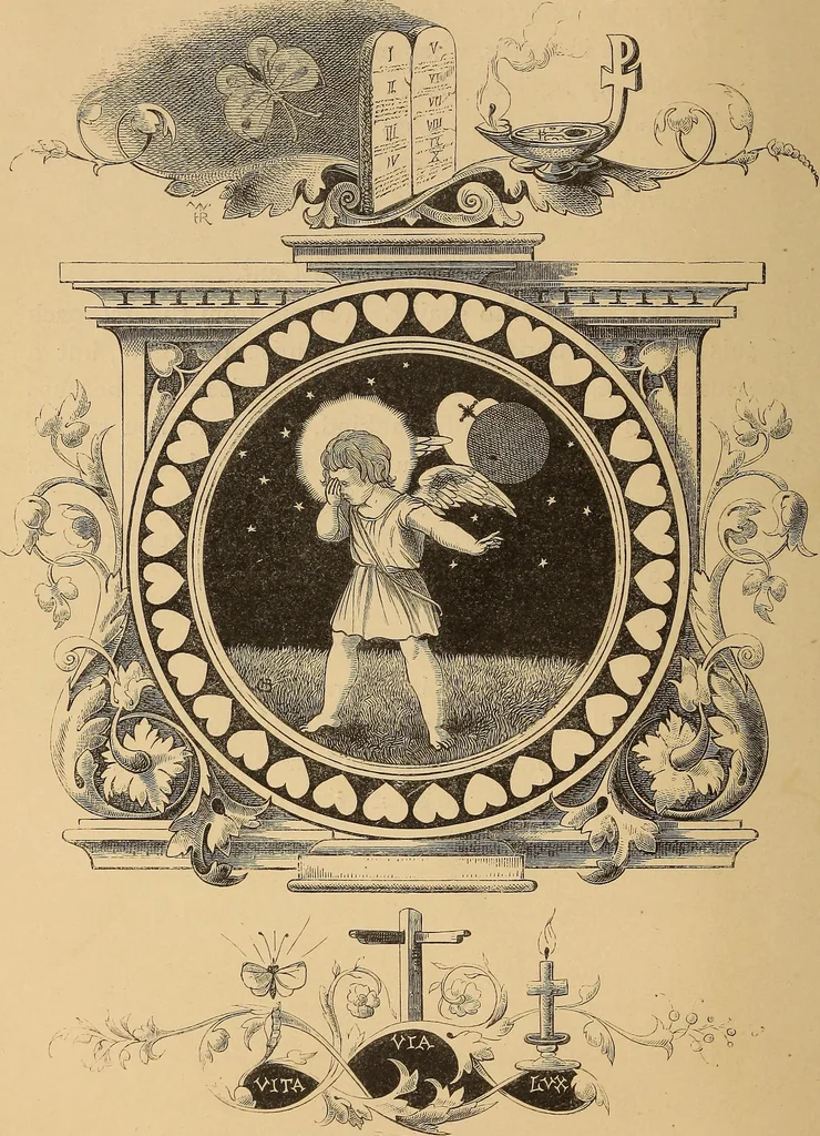 An illustration from Quarles' emblems: illustrated by Charles Bennett and W. Harry Rogers, 1861, leaf 173