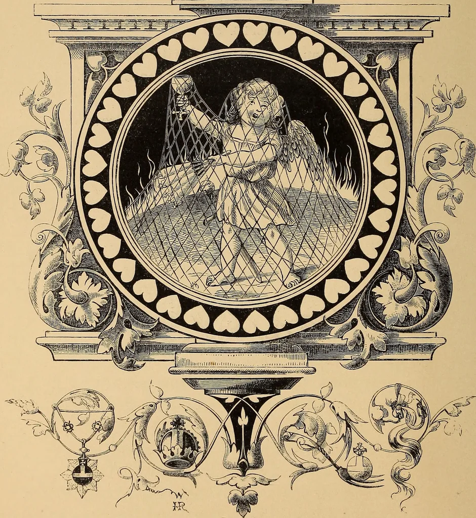 An illustration from Quarles' emblems: illustrated by Charles Bennett and W. Harry Rogers, 1861, leaf 181