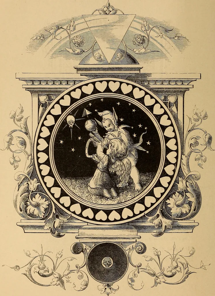 An illustration from Quarles' emblems: illustrated by Charles Bennett and W. Harry Rogers, 1861, leaf 201