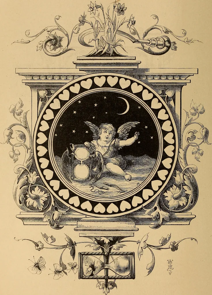 An illustration from Quarles' emblems: illustrated by Charles Bennett and W. Harry Rogers, 1861, leaf 205