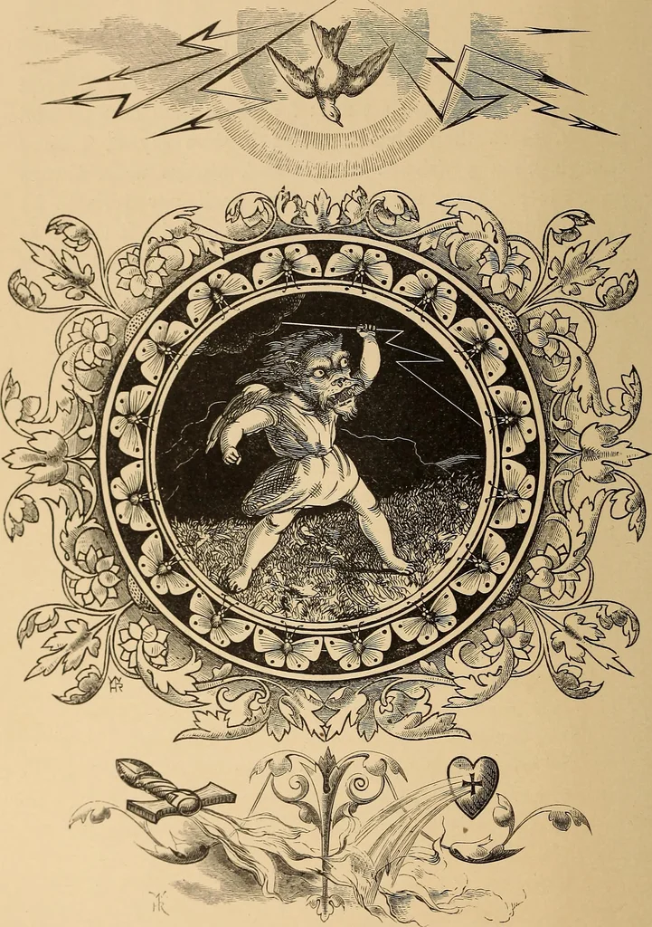 An illustration from Quarles' emblems: illustrated by Charles Bennett and W. Harry Rogers, 1861, leaf 223