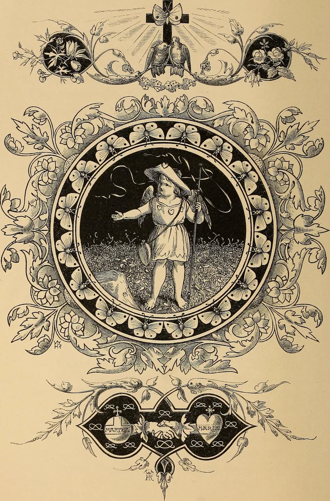 An illustration from Quarles' emblems: illustrated by Charles Bennett and W. Harry Rogers, 1861, leaf 235