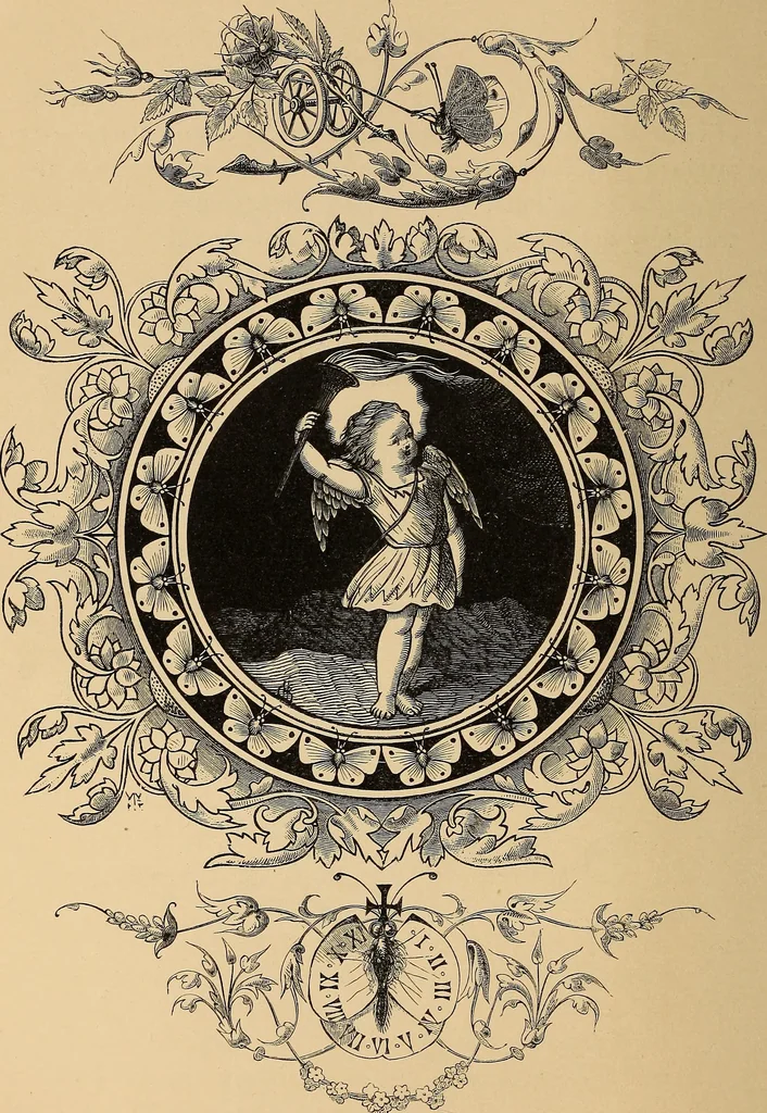 An illustration from Quarles' emblems: illustrated by Charles Bennett and W. Harry Rogers, 1861, leaf 239