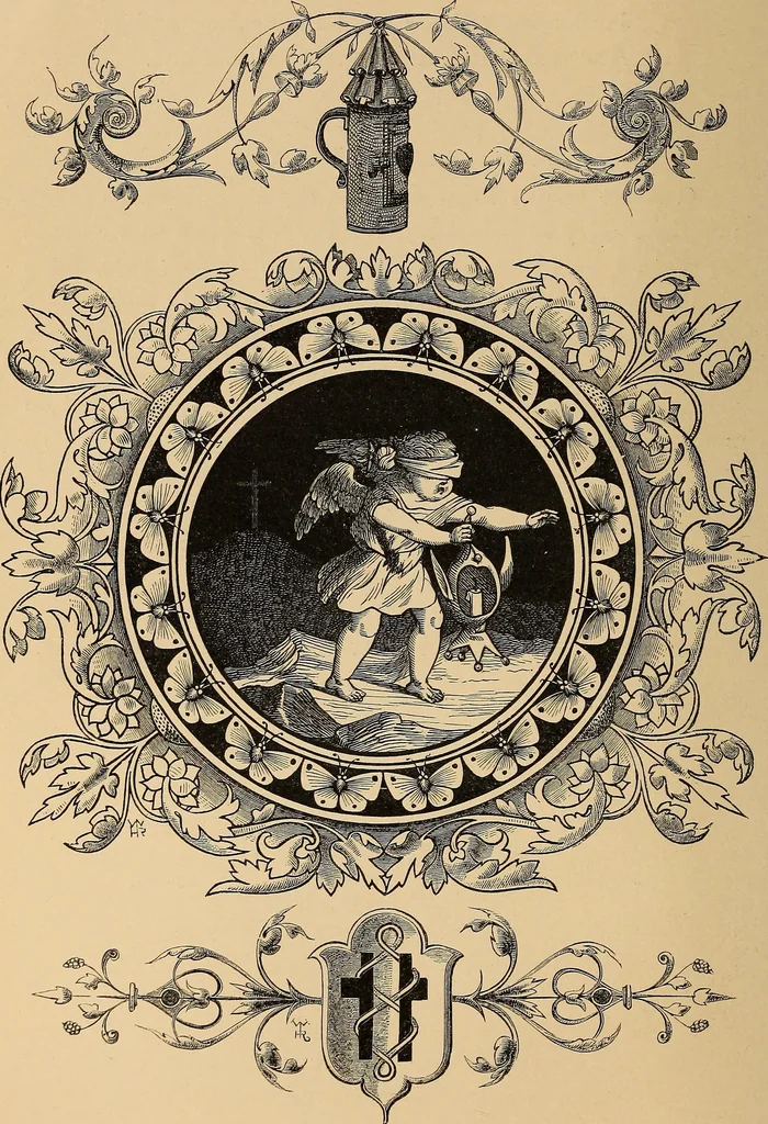 An illustration from Quarles' emblems: illustrated by Charles Bennett and W. Harry Rogers, 1861, leaf 247