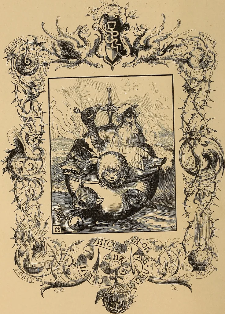 An illustration from Quarles' emblems: illustrated by Charles Bennett and W. Harry Rogers, 1861, leaf 25