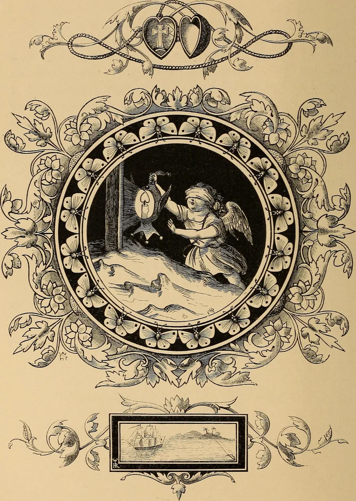 An illustration from Quarles' emblems: illustrated by Charles Bennett and W. Harry Rogers, 1861, leaf 251
