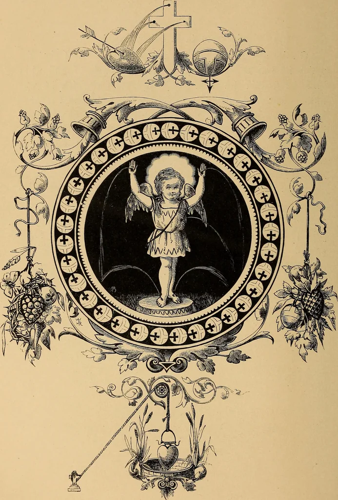 An illustration from Quarles' emblems: illustrated by Charles Bennett and W. Harry Rogers, 1861, leaf 313