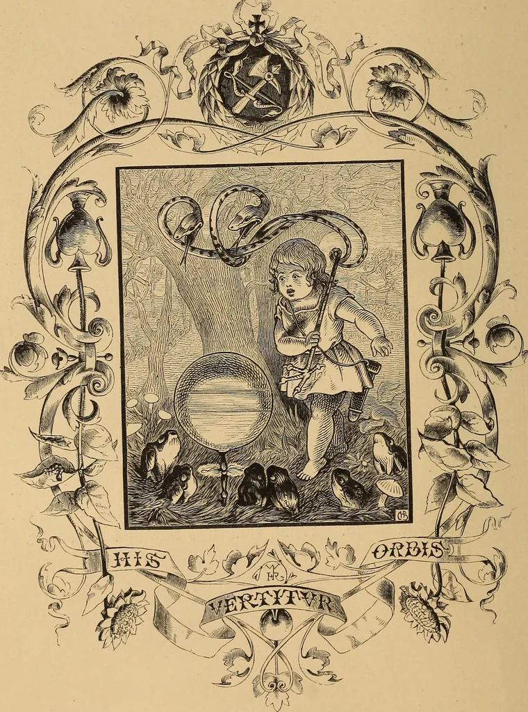 An illustration from Quarles' emblems: illustrated by Charles Bennett and W. Harry Rogers, 1861, leaf 37