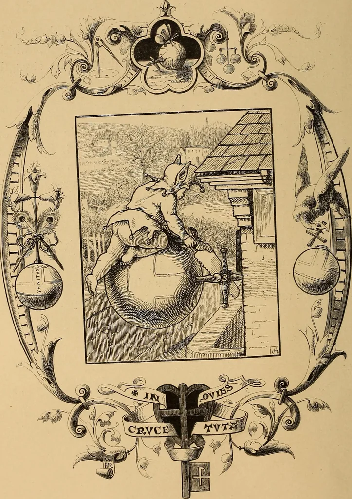 An illustration from Quarles' emblems: illustrated by Charles Bennett and W. Harry Rogers, 1861, leaf 41