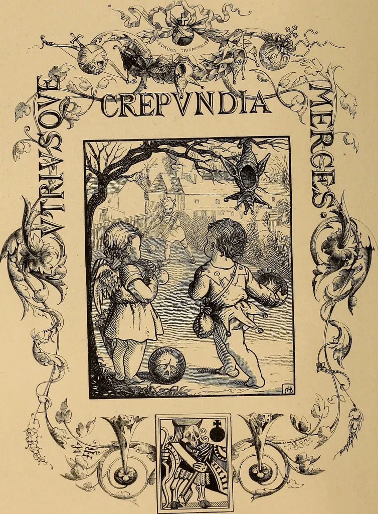 An illustration from Quarles' emblems: illustrated by Charles Bennett and W. Harry Rogers, 1861, leaf 57