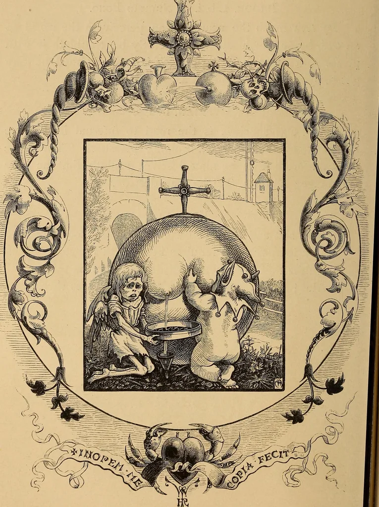An illustration from Quarles' emblems: illustrated by Charles Bennett and W. Harry Rogers, 1861, leaf 65