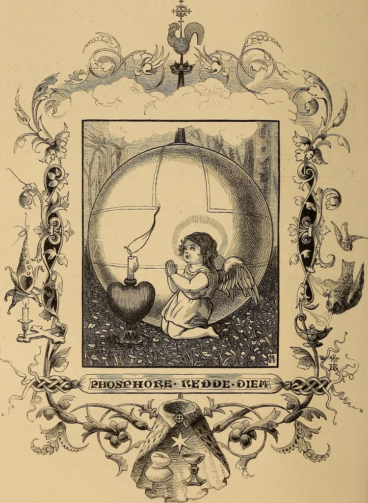 An illustration from Quarles' emblems: illustrated by Charles Bennett and W. Harry Rogers, 1861, leaf 73