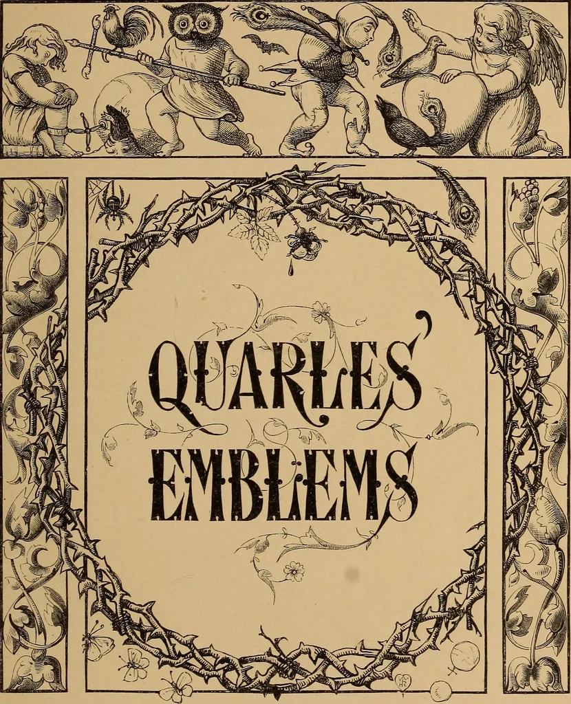 An illustration from Quarles' emblems: illustrated by Charles Bennett and W. Harry Rogers, 1861, leaf 8