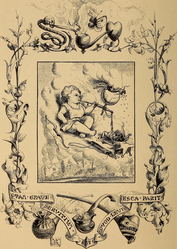 An illustration from Quarles' emblems: illustrated by Charles Bennett and W. Harry Rogers, 1861, leaf 95