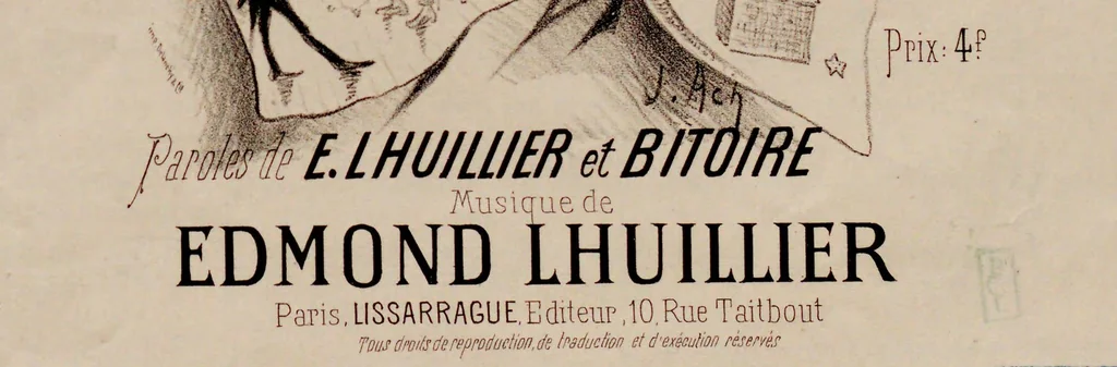 An illustration from Le quatorzième : grand scène comique, 1890, leaf 1