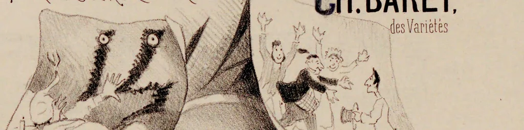 An illustration from Le quatorzième : grand scène comique, 1890, leaf 1