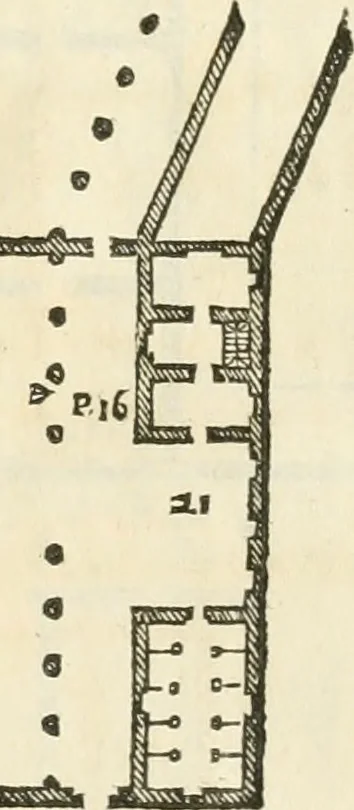 An illustration from I quattro libri dell'architettura di Andrea Palladio : ne' quali, dopò vn breue trattato de' cinque ordini, & di quelli auertimenti, che sono più necesarij nel fabricare : si tratta delle case private, delle vie, de i ponti, delle piazze, de i xisti, & de'tempij, 1616, leaf 136