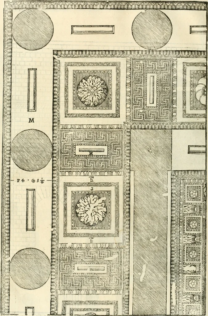 An illustration from I quattro libri dell'architettura di Andrea Palladio : ne' quali, dopò vn breue trattato de' cinque ordini, & di quelli auertimenti, che sono più necesarij nel fabricare : si tratta delle case private, delle vie, de i ponti, delle piazze, de i xisti, & de'tempij, 1616, leaf 217
