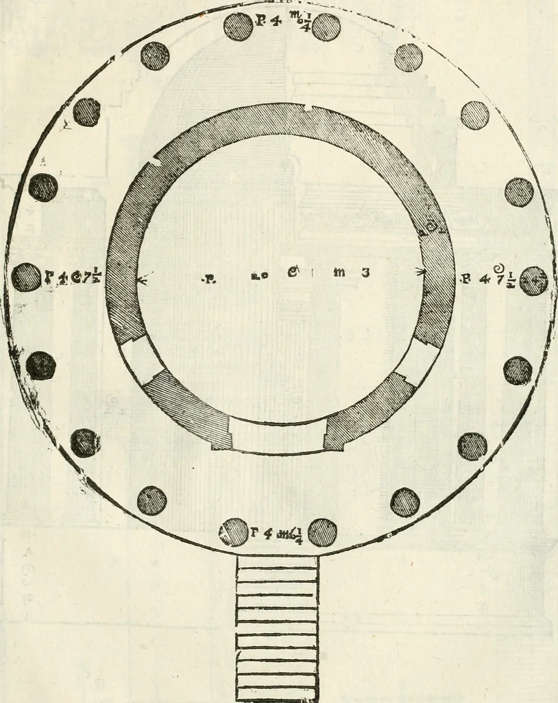 An illustration from I quattro libri dell'architettura di Andrea Palladio : ne' quali, dopò vn breue trattato de' cinque ordini, & di quelli auertimenti, che sono più necesarij nel fabricare : si tratta delle case private, delle vie, de i ponti, delle piazze, de i xisti, & de'tempij, 1616, leaf 288