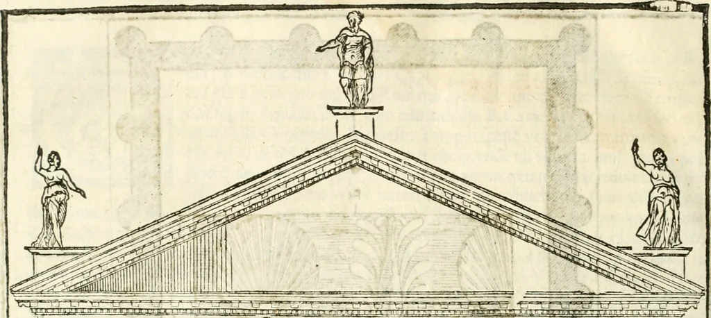 An illustration from I quattro libri dell'architettura di Andrea Palladio : ne' quali, dopò vn breue trattato de' cinque ordini, & di quelli auertimenti, che sono più necesarij nel fabricare : si tratta delle case private, delle vie, de i ponti, delle piazze, de i xisti, & de'tempij, 1616, leaf 323