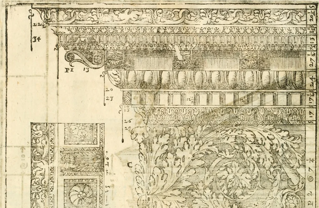 An illustration from I quattro libri dell'architettura di Andrea Palladio : ne' quali, dopò vn breue trattato de' cinque ordini, & di quelli auertimenti, che sono più necesarij nel fabricare : si tratta delle case private, delle vie, de i ponti, delle piazze, de i xisti, & de'tempij, 1616, leaf 329