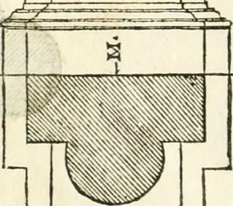 An illustration from I quattro libri dell'architettura di Andrea Palladio : ne' quali, dopò vn breue trattato de' cinque ordini, & di quelli auertimenti, che sono più necesarij nel fabricare : si tratta delle case private, delle vie, de i ponti, delle piazze, de i xisti, & de'tempij, 1616, leaf 33