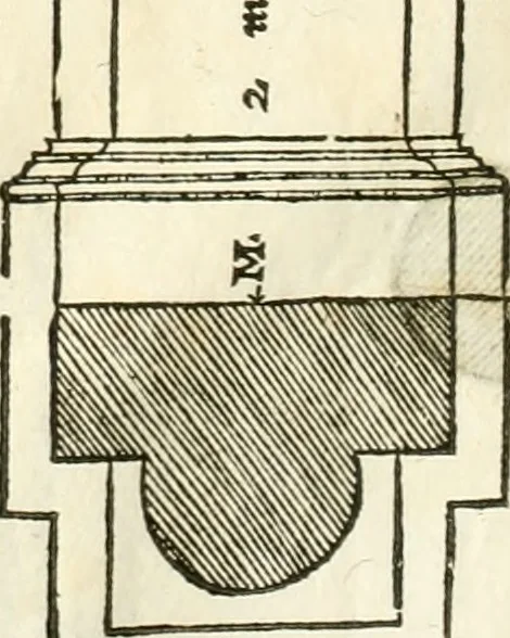 An illustration from I quattro libri dell'architettura di Andrea Palladio : ne' quali, dopò vn breue trattato de' cinque ordini, & di quelli auertimenti, che sono più necesarij nel fabricare : si tratta delle case private, delle vie, de i ponti, delle piazze, de i xisti, & de'tempij, 1616, leaf 33