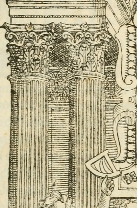 An illustration from I quattro libri dell'architettura di Andrea Palladio : ne' quali, dopò vn breue trattato de' cinque ordini, & di quelli auertimenti, che sono più necesarij nel fabricare : si tratta delle case private, delle vie, de i ponti, delle piazze, de i xisti, & de'tempij, 1616, leaf 4