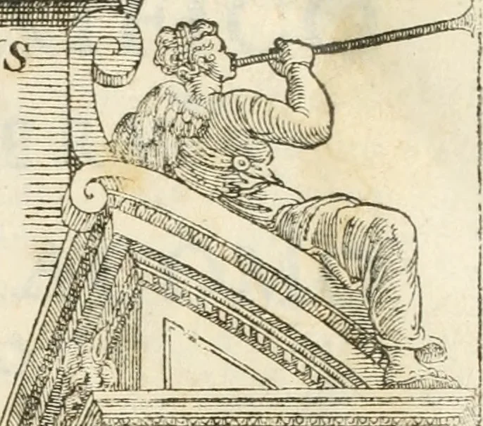 An illustration from I quattro libri dell'architettura di Andrea Palladio : ne' quali, dopò vn breue trattato de' cinque ordini, & di quelli auertimenti, che sono più necesarij nel fabricare : si tratta delle case private, delle vie, de i ponti, delle piazze, de i xisti, & de'tempij, 1616, leaf 4