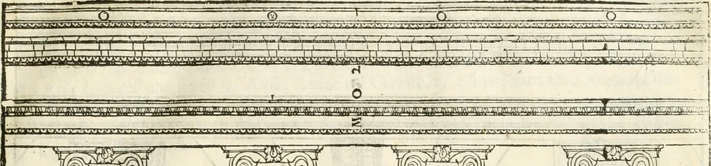 An illustration from I quattro libri dell'architettura di Andrea Palladio : ne' quali, dopò vn breue trattato de' cinque ordini, & di quelli auertimenti, che sono più necesarij nel fabricare : si tratta delle case private, delle vie, de i ponti, delle piazze, de i xisti, & de'tempij, 1616, leaf 48