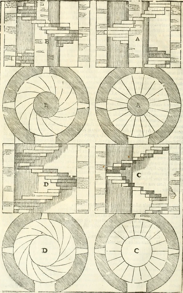 An illustration from I quattro libri dell'architettura di Andrea Palladio : ne' quali, dopò vn breue trattato de' cinque ordini, & di quelli auertimenti, che sono più necesarij nel fabricare : si tratta delle case private, delle vie, de i ponti, delle piazze, de i xisti, & de'tempij, 1616, leaf 65