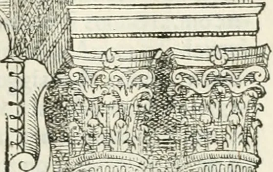 An illustration from I quattro libri dell'architettura di Andrea Palladio : ne' quali, dopò vn breue trattato de' cinque ordini, & di quelli auertimenti, che sono più necesarij nel fabricare : si tratta delle case private, delle vie, de i ponti, delle piazze, de i xisti, & de'tempij, 1616, leaf 72
