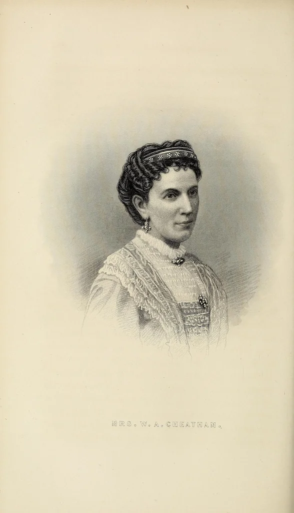 An illustration from The queens of American society, 1867, leaf 466