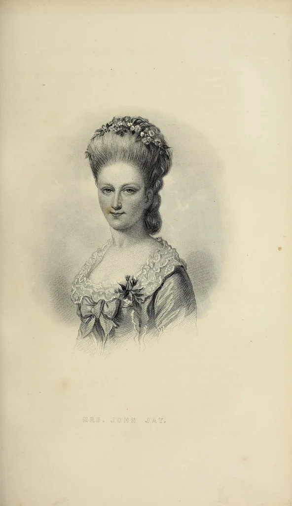 An illustration from The queens of American society, 1867, leaf 63