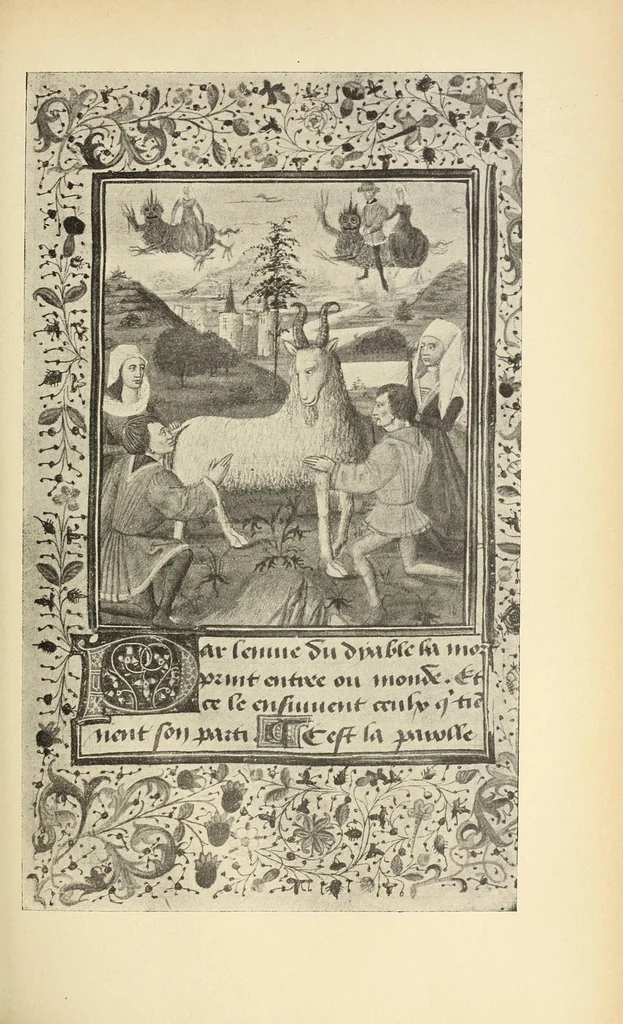 An illustration from Quellen und Untersuchungen zur Geschichte des Hexenwahns und der Hexenverfolgung im Mittelalter, 1901, leaf 201