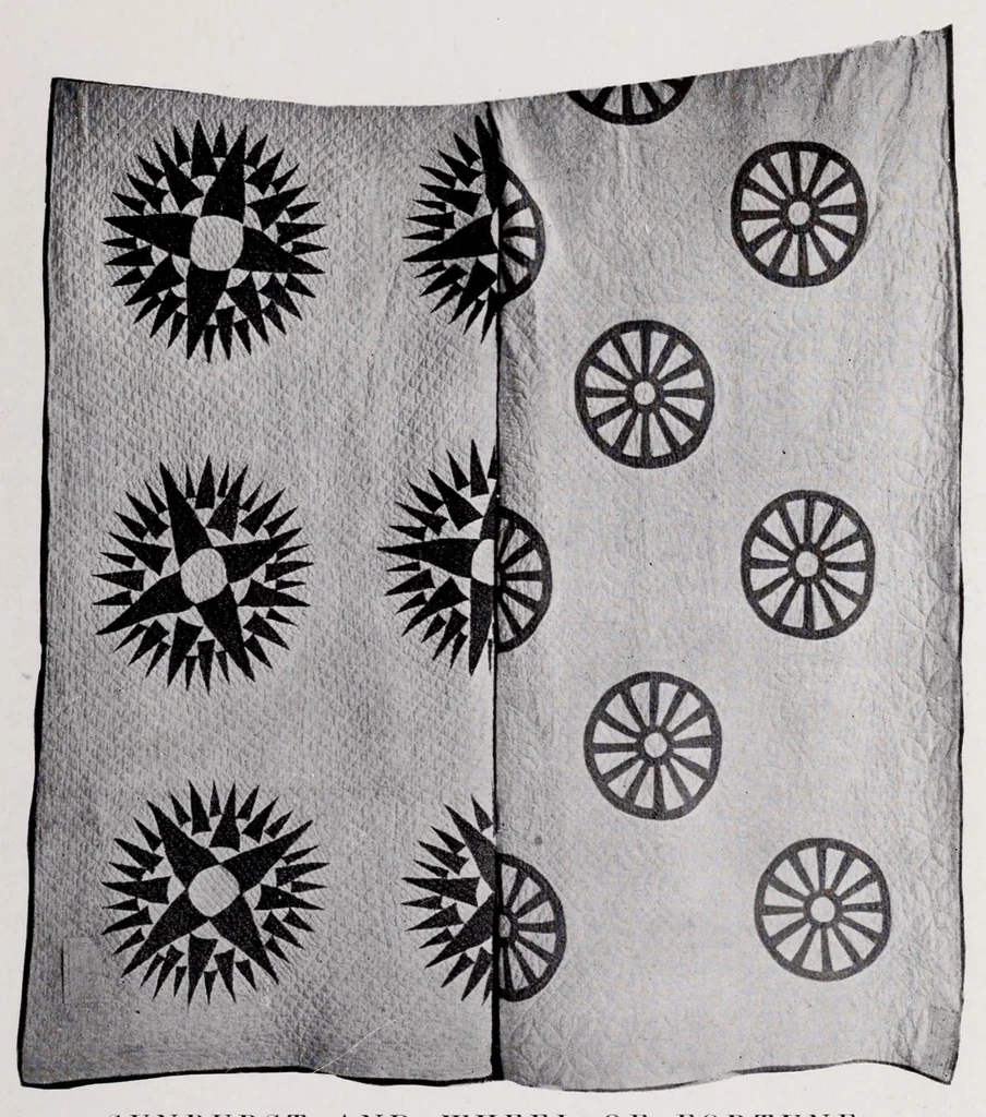 An illustration from Quilts, their story and how to make them, 1915, leaf 129
