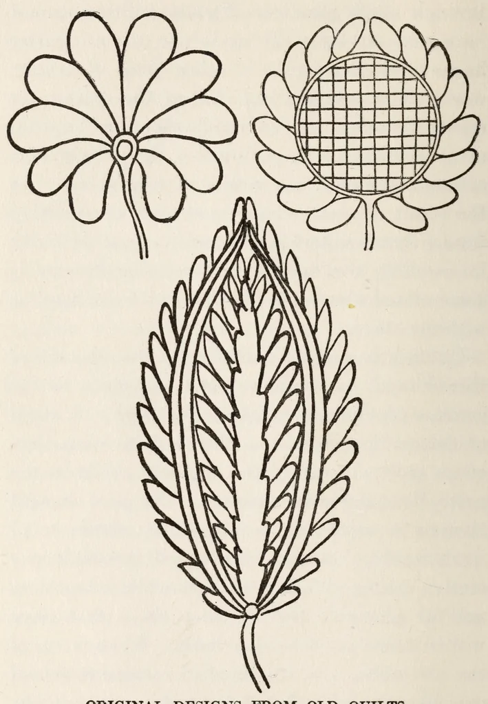 An illustration from Quilts, their story and how to make them, 1915, leaf 210
