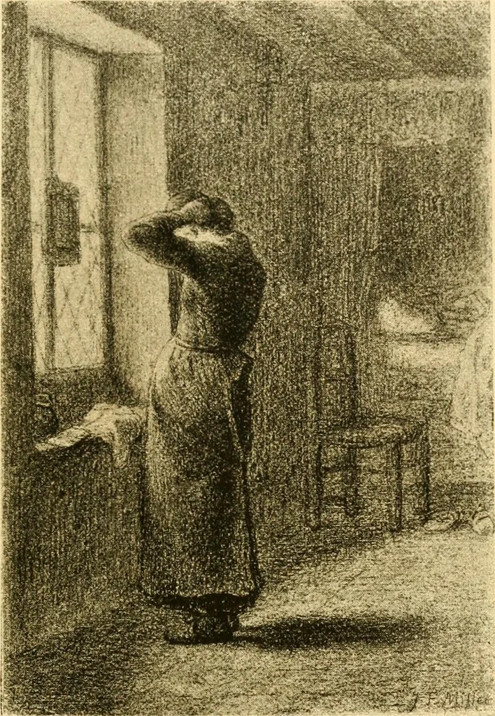 An illustration from Quincy Adams Shaw collection : Italian Renaissance sculpturee : paintings and pastels by Jean François Millet : exhibition opening April 18, 1918, 1918, leaf 100