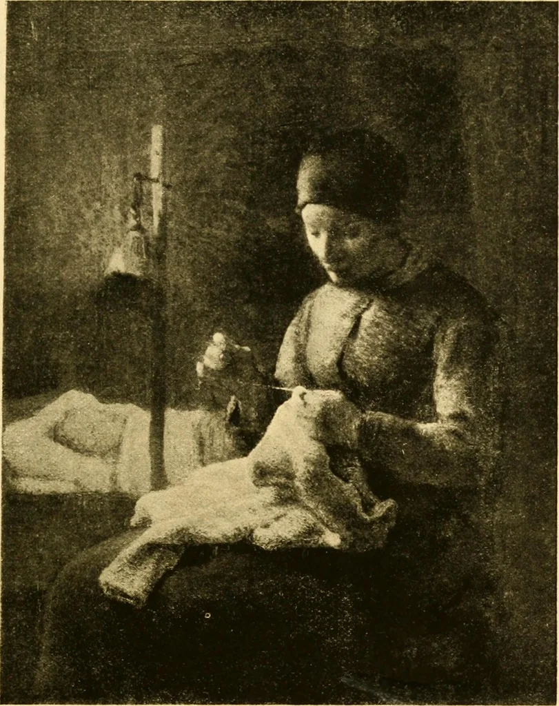 An illustration from Quincy Adams Shaw collection : Italian Renaissance sculpturee : paintings and pastels by Jean François Millet : exhibition opening April 18, 1918, 1918, leaf 66