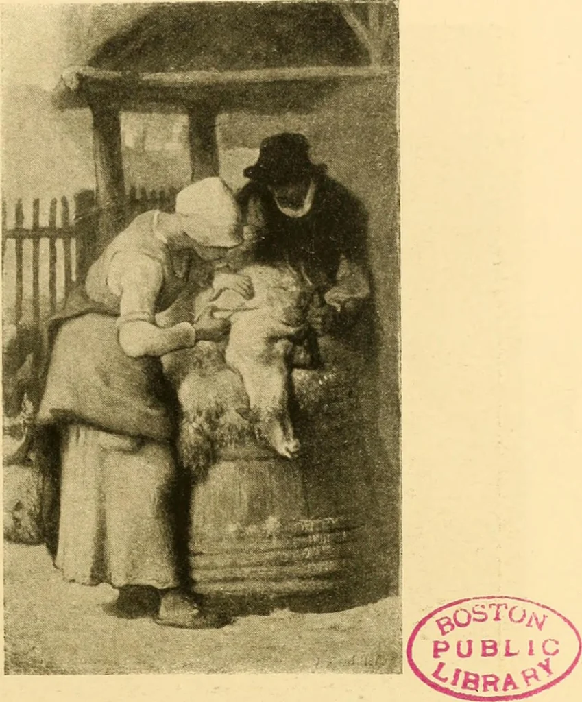 An illustration from Quincy Adams Shaw collection : Italian Renaissance sculpturee : paintings and pastels by Jean François Millet : exhibition opening April 18, 1918, 1918, leaf 72