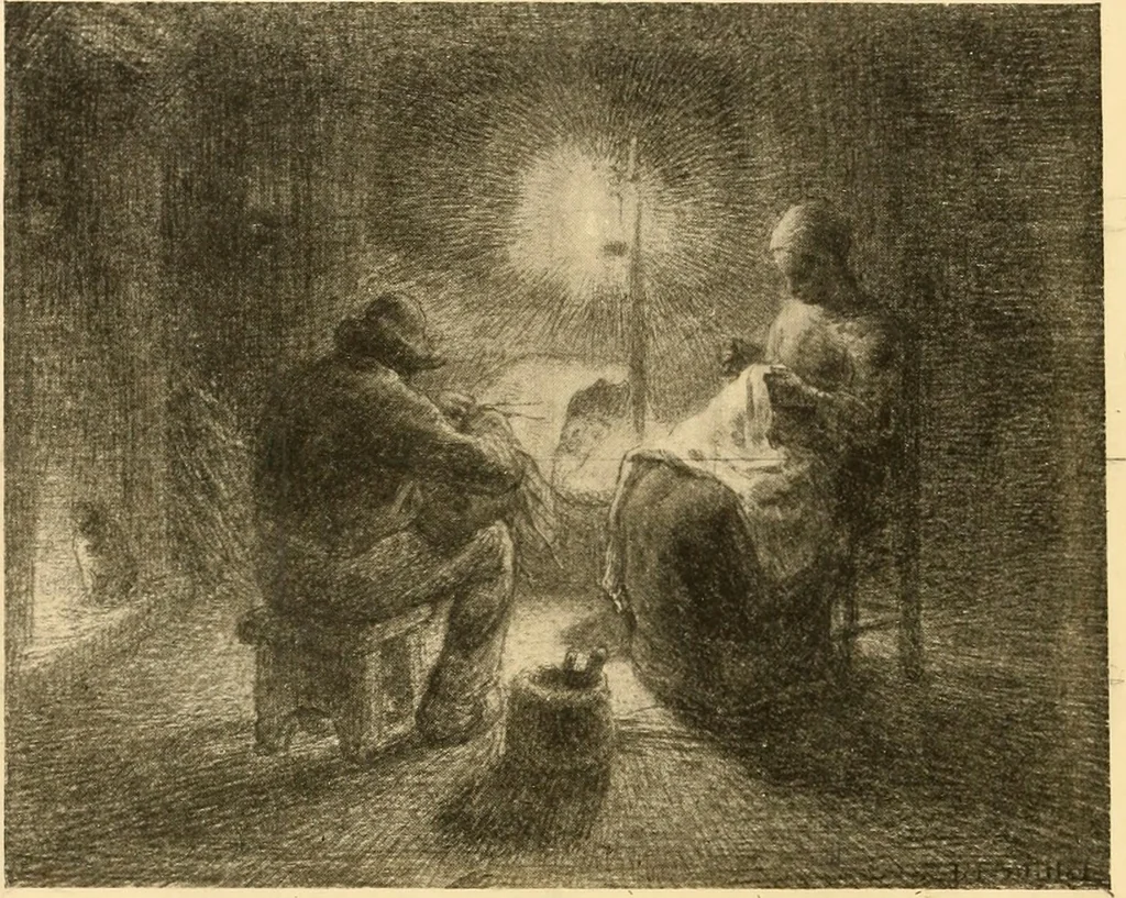 An illustration from Quincy Adams Shaw collection : Italian Renaissance sculpturee : paintings and pastels by Jean François Millet : exhibition opening April 18, 1918, 1918, leaf 97