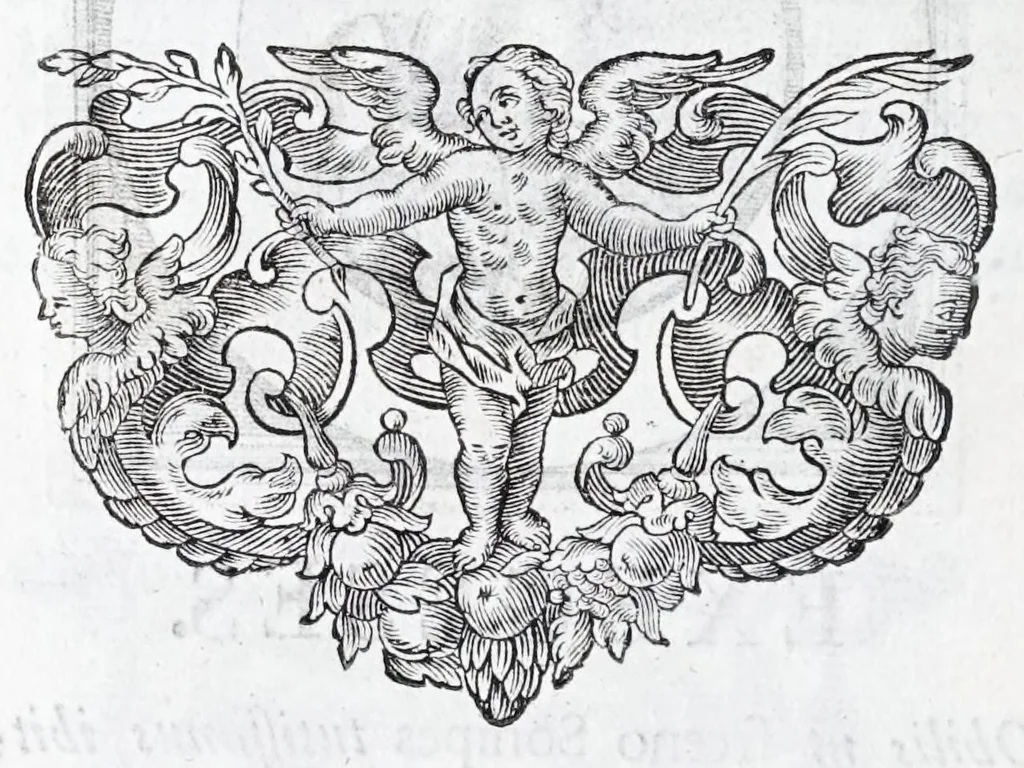 An illustration from Quinquagena symbolorum heroica, in praecipua capita et dogmata S. regulae sanctissimi monachorum patris et legislatoris Benedicti, omnium justorum spiritu pleni : ad recolligendum animum horis succisivis concepta, et exegesibus brevibus metrico-prosaicis asceticis illustrata, 1741, leaf 20
