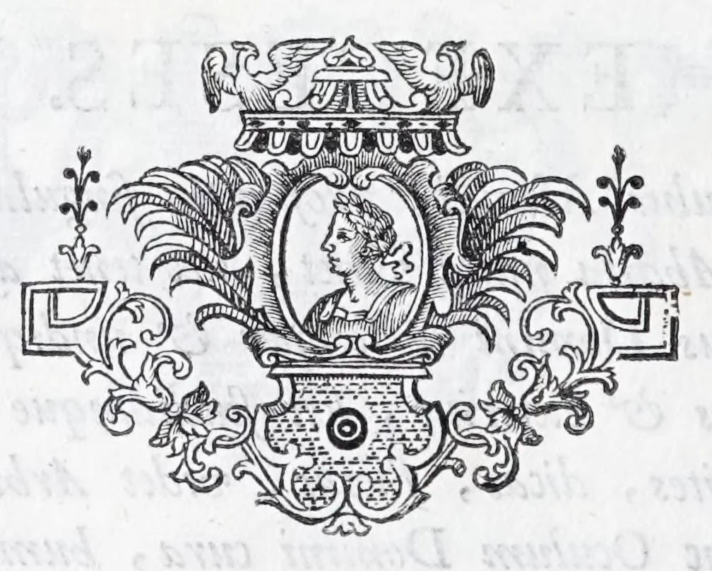 An illustration from Quinquagena symbolorum heroica, in praecipua capita et dogmata S. regulae sanctissimi monachorum patris et legislatoris Benedicti, omnium justorum spiritu pleni : ad recolligendum animum horis succisivis concepta, et exegesibus brevibus metrico-prosaicis asceticis illustrata, 1741, leaf 36