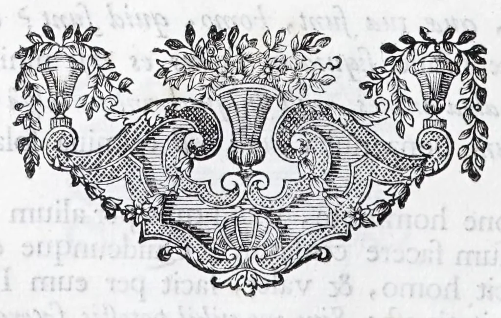 An illustration from Quinquagena symbolorum heroica, in praecipua capita et dogmata S. regulae sanctissimi monachorum patris et legislatoris Benedicti, omnium justorum spiritu pleni : ad recolligendum animum horis succisivis concepta, et exegesibus brevibus metrico-prosaicis asceticis illustrata, 1741, leaf 48